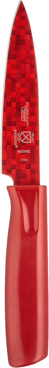 Mercer Culinary 4 Non-Stick Paring Knife, Red...