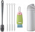 Straw Cleaner Brush for Owala FreeSip 24oz/32oz/40oz, Silicone Long Handle Bottle Brush for Owala Water Bottle,Plus 3 in 1 Cup Lid Cleaning Brush...