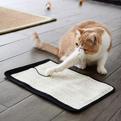 Cat Scratch Mat Sofa Furniture Protector Natural Sisal Cat Scratcher Mats Couch Cover Cat Scratcher Pad for Indoor Cats Grinding Claws Couch Carpe...