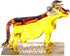 Handmade Cow Art Glass Blown Pet/Wild Animal Figurine...