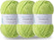 3PCS 3.5oz Chenille Yarn for Blankets Amigurumi: Soft Velvet Baby Yarn Blanket Knitting and Crocheting Bulky 5# Yarn 3 Skeins of 100g (Green Sheen...