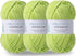 3PCS 3.5oz Chenille Yarn for Blankets Amigurumi: Soft Velvet Baby Yarn Blanket Knitting and Crocheting Bulky 5# Yarn 3 Skeins of 100g (Green Sheen...