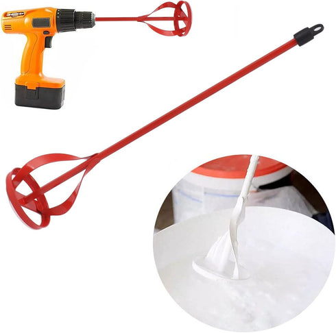 Paint Mixer, 1-5 Gallon Bucket Mortar Mixer Paint Stirrer for Drill, Mud Mixer Steel Hex Rod Power Tool Resin Mixer Bit Replacement for Grout Mort...
