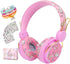 SVYHUOK Unicorn Bluetooth Headphones for Kids Girls, Pink Cat Ear Wireless Headset with Microphone, Safe Volume Limited 85db POM Over-Ear Headset ...