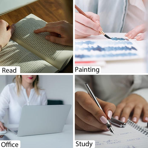 Small Desk Lamps for Home Office with USB Charging Port Pen Holder Battery Display, 3 Modes Reading Desk Light College Dorm Room Essentials for Gu...