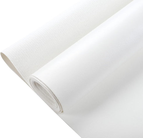 Vinyl Faux Leather Sheets:White Smooth Faux Leather Fabric Waterproof 54" x 36" Vinyl Upholstery Leather Soft Synthetic for Upholstery Car, Bags,D...