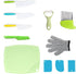 11 Pcs Kids Kitchen Knife Set, Kids Knife Set for Real Cooking, Toddler Knife Set Include Kid Safe Knives, Dough Cutter, Crinkle Cutter, Cutting B...