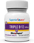 Superior Source No Shot Triple B12 3000 mcg, Quick Dissolve MicroLingual Tablets, 60 Ct, Methylcobalamin, Adenosylcobalamin & Cyanocobalamin, Cogn...