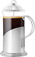 OVENTE 20 Ounce French Press Coffee Maker and Tea Infuser with 4 Level Stainless Steel Filter System, Borosilicate Heat Resistant Glass Carafe wit...