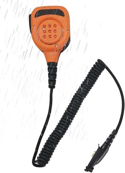 6 Pin Speaker Microphone IP65 Waterproof Shoulder Mic 3.5 Jack for Motorola Ailunce dmr Ham Radio ha1g hd1 hd-1 gp328plus ex500 for Retivise nr30 ...