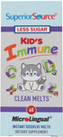 Superior Source Kid’s Immune, Clean Melts, Quick Dissolve MicroLingual Tablets, 60 Ct, Alternative to Gummies, Zinc (2 mg), Vitamin C (30 mg), D3 ...