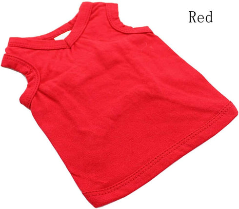 2019 Pet Clothes Dog Clothing Blank T-Shirt Tanks Top Vests for Small Medium Large Size Dogs 100% Cotton Dog Summer Vest Classic Red L...