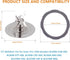 Replacement Blender Parts for Oster Pro 1200 Blender, Includes Stainless Steel Blender Cutter Blade 164160, 2Pcs Silicone Rubber Gaskets 182341-00...