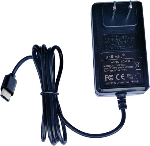UpBright 5V 3A USB Type C AC/DC Adapter Compatible with Sony AC-E0530C 9-301-003-21 SRS-XB43 SRS-XB33 SRS-XB23 SRS-XB13 Extra BASS Bluetooth Speak...