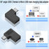 QIANRENON USB C to Micro USB 90° Angle Charging Data Connector Plug USB C Female to Micro USB Male Right Angle Adapter 10W (5V2A) 480Mbps, for Pho...