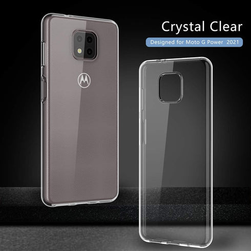 SNOSHO for Moto G Power 2021 Case,Slim Thin Flexible TPU Soft Silicone Gel Skin Shockproof Anti-Scratch Protective Cases Cover for Motorola G Powe...