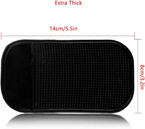 Car Dashboard Non Slip Mat, Bysameyee 5-Pack Anti-Slide Sticky Extra-Thick Dash Pad for Radar Detector, Cell Phone, Keys, Glass, Mirrors, Metal, G...