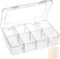 QUEFE 1 Pack 8 Grids Bead Organizers and Storage, Plastic Organizer Box with Removable Dividers for Candies Snacks Electronics Jewelry Small Parts...
