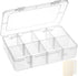 QUEFE 1 Pack 8 Grids Bead Organizers and Storage, Plastic Organizer Box with Removable Dividers for Candies Snacks Electronics Jewelry Small Parts...