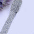 EORTA 1Yard X 3CM Rhinestone Beaded Trim Sparkling Crystal Rhinestone Hotfix Ribbon Iron on Applique Bling Chain Banding Belt for DIY Wedding Brid...