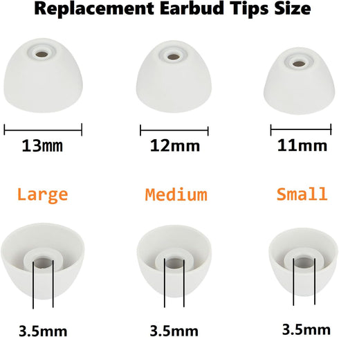 Earbud Replacement Tips Silicone Ear Buds Tips 6 Pairs Ear Bud Replacement Tips Compatible with Samsung Galaxy Buds 2 / Galaxy Buds Plus,Fit in Th...