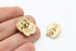 Floral Gold Metal Shank Buttons - 12 Pcs - 3 Size Options - Luxury Floral Round Wave Metal Shank Buttons for Men Women Blazer Coat Uniform Shirt S...