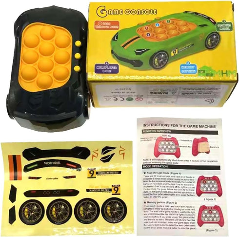 Turbo Light-Up Racing Pop It Game - Fidget Pop Fun for Kids - Handheld Sports Car Bubble Game with Flashing Lights - Exciting Push Pop Fidget Toy ...