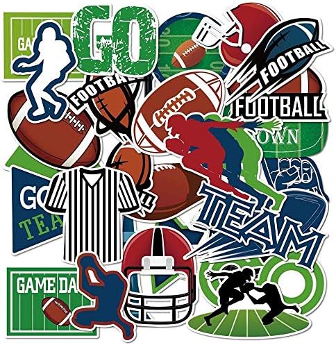 Football PVC Waterproof Stickers(30pcs) for Bottles,Luggages,Laptop,Skateboard,Notebooks,Cars,Motorcycles,Bicycles...