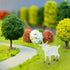 NUOBESTY Mini Goat Figurines 6pcs Plastic Realistic White Goat Animals Simulated Small Lambs Action Models Tiny Farm Sheep Figures Learning Educat...