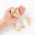 AUEAR, 10 Pack Wood Cone Ring Holder Finger Jewelry Display Stand DIY Craft Wooden (Natural, Vertical Shaped)...