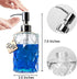 JASAI Diamond Design 12 Oz Glass Soap Dispenser, Kitchen soap Dispenser with 304 Rust Proof Stainless Steel Pump, Bathroom Soap Dispenser for Hand...