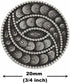 Bezelry 12 Pieces Spiral Petals Metal Shank Buttons. 20mm (3/4 inch) (Antique Silver)...