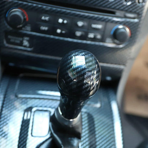 Carbon Fiber Gear Shift Knob Cover Trim Compatible with Infiniti G25 G35 G37 2007-2013 Accessories Interior Center Console Shifter Head Cove Trim...