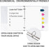 3 Ring Binder, 1 Inch Durable Round Ring Holds 200 Sheets Letter Size Paper, BPA-Free Presentation View Binder, Ideal for Office, Home, School (Wh...