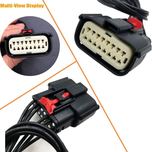 Headlight Connector Plug Harness Repair Pigtail Compatible with Ford Fusion 2013 2014 2015 2016 7 -Wire Halogen...