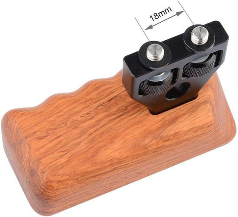 CAMVATE DSLR Wooden Handle for Right Grip Mount Support for DV Video Cage Rig(Right Hand) - 1476...