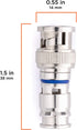 THE CIMPLE CO BNC Compression Connector for RG6 Coaxial Cable - Pack of 10 - Solid Construction with High Grade Metals - Male BNC Connectors for C...