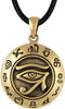Bronze Egyptian Udjat Eye of Horus Ra Pendant Necklace...