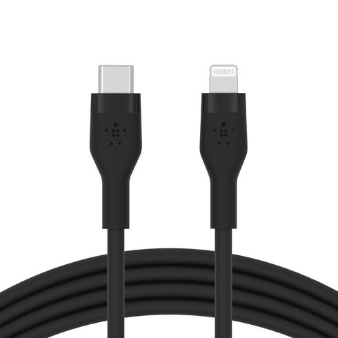 Belkin BoostCharge Flex Silicone USB-C to Lightning Cable (1M/3.3FT), MFi-Certified Charging Cable for iPhone Series with Cable Clip - Black......