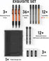 Four Candies 3PCS 1.3mm Mechanical Pencil Set with Case, Metal Heavy Duty Carpenter Pencils with 48 Refill(Red,Black,Yellow) 3Eraser, 12Eraser Ref...