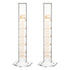 stonylab Graduated Cylinder, 2-Pack B Grade Borosilicate Glass Cylinder with Stable Hexagonal Base, 50 ml...