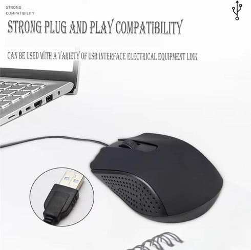 Wired USB Computer Mouse-Wired Mouse with Ergonomic Design, USB Computer Mouse for Laptops and PCs,Office and Home Mice (Black, Wired)...