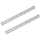 2PCS Stainless Steel Ruler Set,12 Inch Metal Scale Millimeter Ruler with Inches and Centimeters,Precision Measuring Tool for Drawing,Baking,for Sc...
