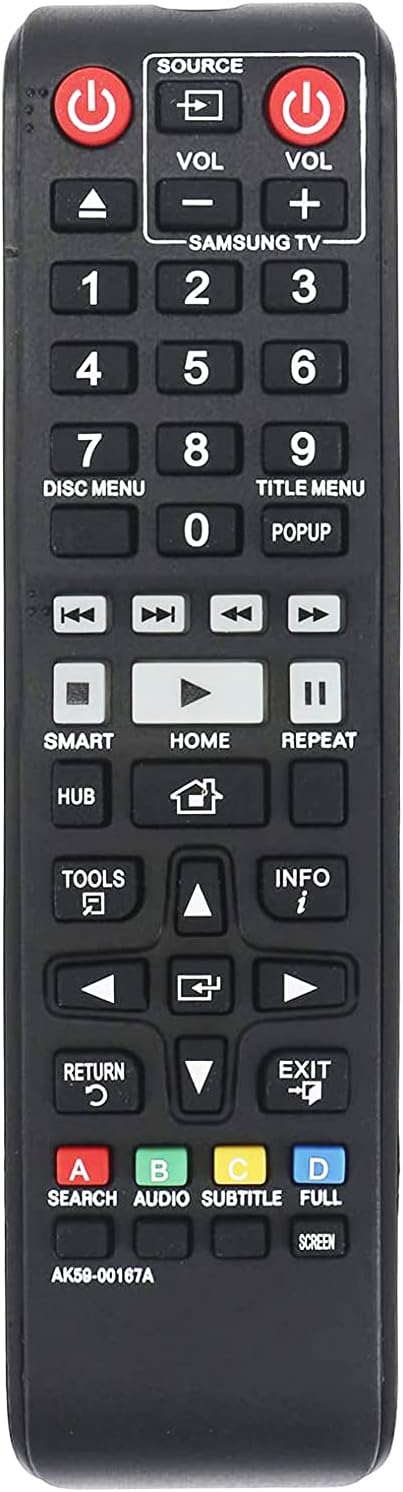 AK59-00167A Remote Control Replacement for Samsung Blu-ray DVD Disc Player...