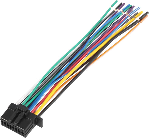 X AUTOHAUX Car Stereo CD Player Wiring Harness Wire Radio Adapter Install Plug 15 Pins for Kenwood...