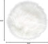IVON 15.5'' White Round Faux Fur Rug, Fluffy Soft Rug Cushion for Chair, Background for Nail Desk Photos (1pcs White)...