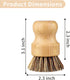 Bamboo Dish Brush - 6 Pcs Eco Palm Brush, Cast Iron Scrubber, Pot Scrubber, Kitchen Scrub Brush, Dishwashing Brush for Cleaning Pans, Pots and Sin...