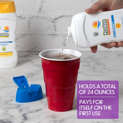 Hidden Sunscreen Flask By Smuggle Mug | Dispenses Sunblock | Disguised Container for Liquor | Secret Bottle to Hide Booze | Cruise Travel Containe...