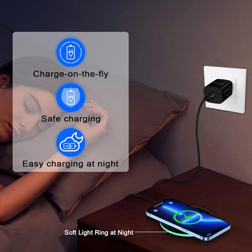 15W Fast Samsung Wireless Charger Pad with Quick Charge Wall Charging Block for Samsung Galaxy S24 S23 FE Ultra S22 S21 fe S20 Z Fold Flip 5 4,iPh...