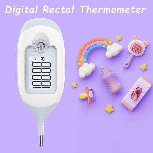 Rectal Thermometer for Babies, Fast and Accurate Digital Rectal Thermometer - Get Instant Temperature Readings with 10-Second Response Time - Perf...